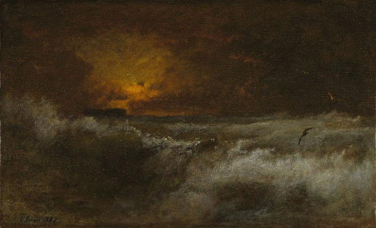 George Inness Sunset over the Sea oil painting picture